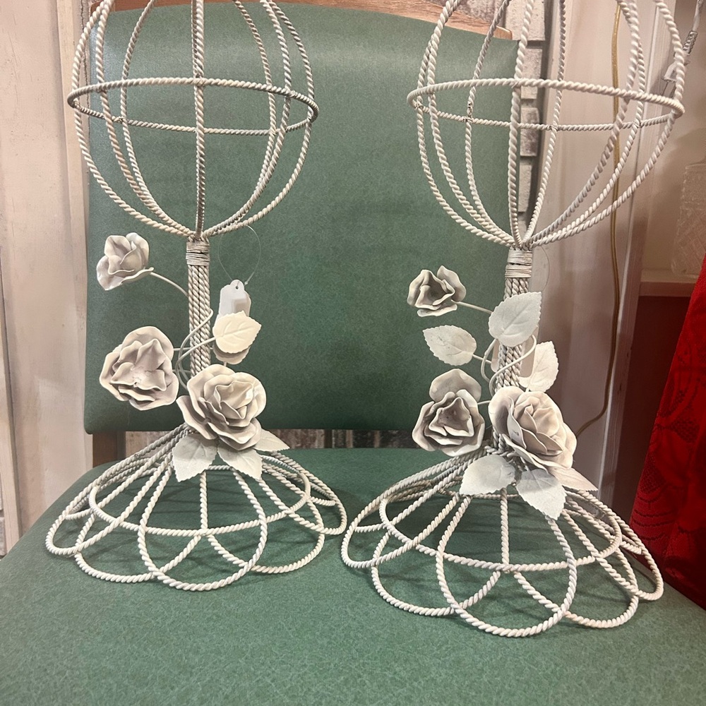 White metal decor